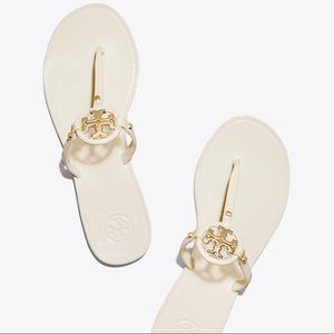 Tory Burch Jelly Thong White Sandals
